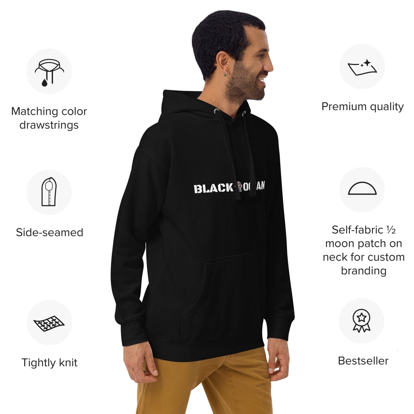 Black Ocean - Unisexm Premium Kapuzenpullover
